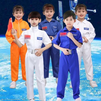 Коледен доброто карнавалния костюм на астронавт, за момчета и момичета, костюм пилот-астронавти, Карнавальная парти на космическа тематика, детски съоръжения