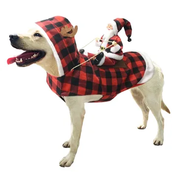 Коледно облекло за домашни любимци, Коледни празнични костюми за куклите, Забавни Сладки ски екипировка за парти Дядо Коледа, празнична дрехи за кучета
