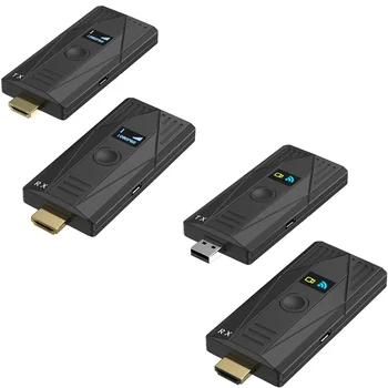 Комплект видеопередатчика и приемник 1080P, 4K USB Wireless HDMI Продължавам, 100-метров дисплей за преносим КОМПЮТЪР, кабелна кутия, камера, TV-монитор