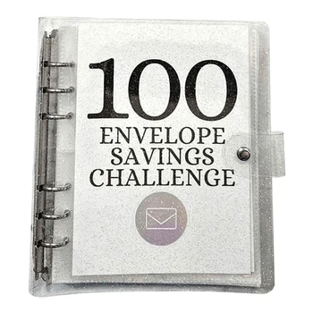 Комплект за решаване на задачи за спестяване на пари, 100 Пликове за решаване на задачи За спестяване 5050 Пликове с пари в брой За планиране на бюджета е Лесен за използване