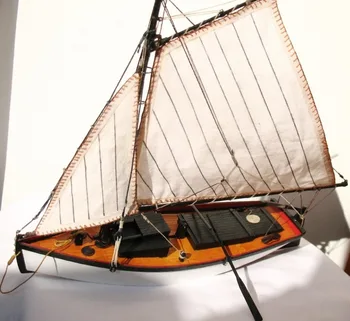 Комплект за сглобяване на модели парусника 1: 30 плоски дизайнери модели на рибарска лодка