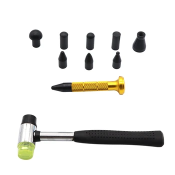 Комплекти Инструменти За Безболезнено Ремонт Вдлъбнатини в Каросерията на автомобила Knockdown Metal Tap Down Pen Dent Lifter Инструменти за Коригиране на Вдлъбнатини с 9 Глави