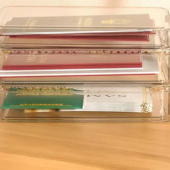 Контейнер за съхранение на ръчно изработени Пылезащитная Прозрачна кутия-органайзер за документи с удобна дръжка за свидетелство за брак