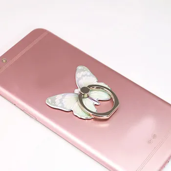 Луксозен държач за пръстена на пръста си, красива пеперуда, поставка за мобилен телефон, въртящи се на 360 градуса, гнездо за улавяне на смартфон, Магнитен кола група