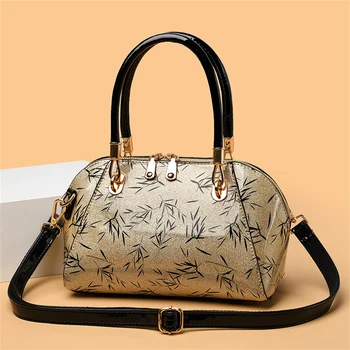 Луксозна дизайнерска дамска чанта с цветя модел, дамски чанти-тоут, наклонена чанта-месинджър в европейски и американски стил, с голяма торба на рамо