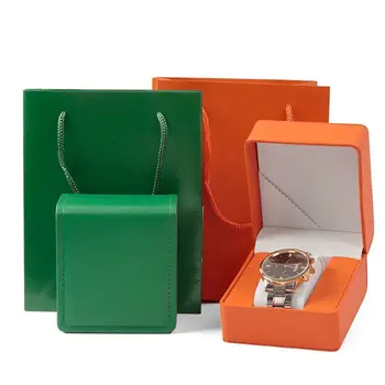 Луксозна кутия за съхранение часа от изкуствена кожа с панти капак, подарък витрина, Ретро-титуляр, поставка, Пътна опаковка, Органайзер.