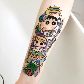 Магазин Luna Японското аниме, временни татуировки за хубаво момченце, мультяшная татуиране, боди арт, водоустойчив стикер с фалшива татуировка, прекрасно дете