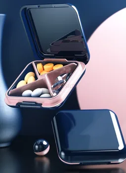Малка аптечка Преносим Мини-Преносим таблет с голям капацитет Кутия за лекарства Опаковъчна Кутия за съхранение
