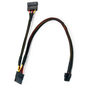 Малък захранващ кабел SATA от 6P до сплитер 15П за DELL Vostro 3650 3653 3655 захранващ Кабел за твърд диск SSD настолен компютър