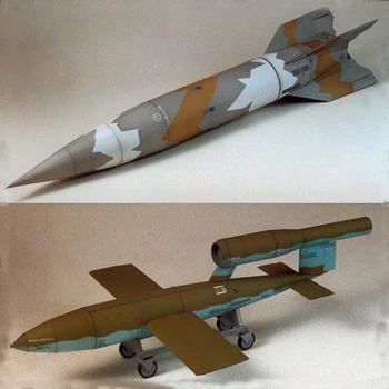 Мащаб 1:24 WW II Германия V1/ V2 Модел Ракета направи си САМ 3D Хартиена Картичка на Строителни Комплекти Строителни Образователни Военни Модели Играчки