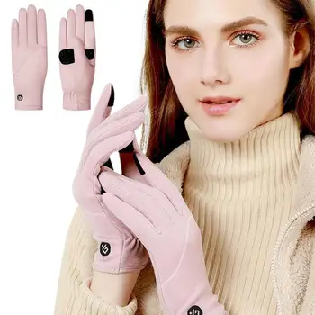 Меки зимни ръкавици и топли, уютни Спортни ръкавици, нескользящие ръкавици за шофиране със сензорен екран и чувствителни пръсти, еластични ръкавици за студено време
