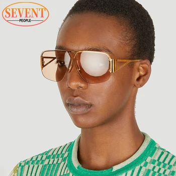 Метални слънчеви очила без рамки За жени 2023 Луксозна марка Дизайнер на годината на Реколтата Квадратни Включване на Слънчеви Очила За мъже Ретро Слънчеви очила без рамки