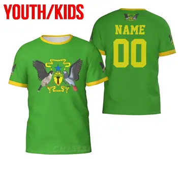 Младежки детски номинална номер, Знаме на страната, Сао Томе и Принсипи, 3D тениски, дрехи, тениски за момчета и момичета, блузи, подарък за рожден ден