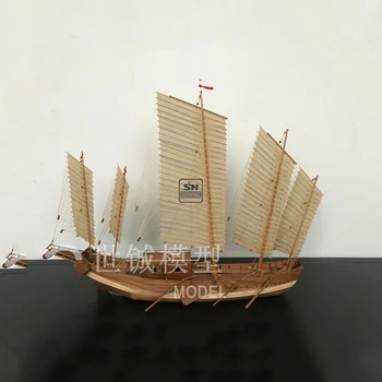 Модел на кораба 1/50 Китайски пясъчен кораб на Един от четирите древни кораби в Китай САМ Моделиране на Набор от модели на древния парусника Подарък играчка