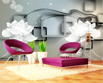 Модерен дом фон тапети с декоративен ефект 3d прозрачен цвете красиви тапети за телевизор за стена 3 d beibehang