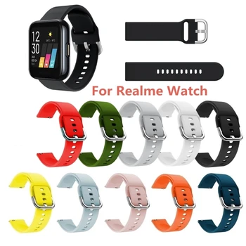 Модерен здрава каишка за часовник Realme Watch със защита от падане, водоустойчив силикон каишка Q81F
