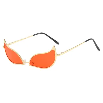Модни луксозни дамски слънчеви очила с кошачьим око, реколта Маркови дизайнерски метални очила за партита, дамски слънчеви очила с океанскими лещи UV400