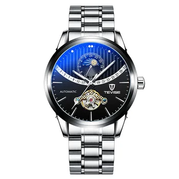 Модни Механични Ръчни Часовници Луксозна Марка Мъжки Автоматичен Часовник С Светящимся Каишка От Неръждаема Стомана Водоустойчив Часовник Montre Homme