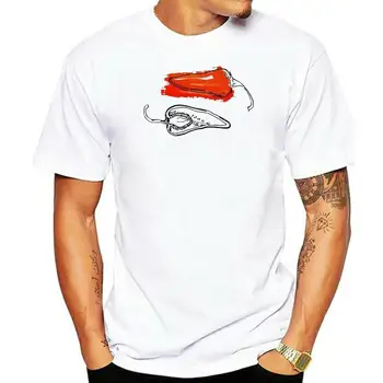 Мъжка тениска с червени чушки чили -Изображение от Fashion Classic Style Tee Shirt