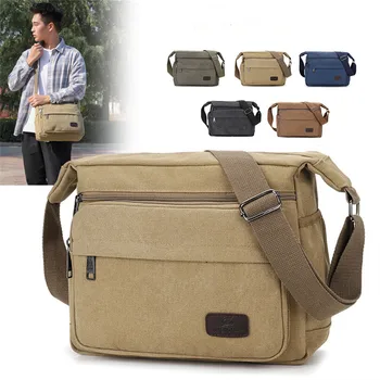 Мъжка чанта-месинджър през рамо голям капацитет, ежедневни чанти-прашка за работа, бизнес пътуване, висококачествена чанта, мъжки портфейл