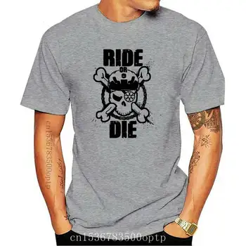 Мъжки t-shirt Ride Or Die Skull Bones МТБ, тениска за планинско колоездене, Забавна тениска, на Новост, Тениска за жени