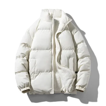 Мъжко яке с памучна подплата, мъжки дебела в есенно-зимната градинска дрехи, бели паркове, Топло палто за момчета 6xl 7xl 8xl