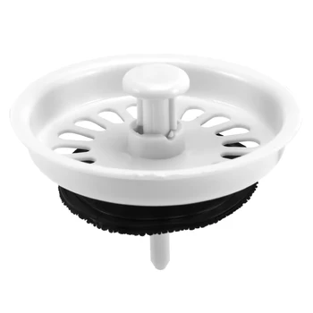 Накрайник за хранителни отпадъци Spin-Lock Сливное сито за мивки с диаметър 3.1 инча Бял Черен Пластмаса