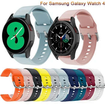 Нов 20 мм Силикон Каишка За Часовник Samsung Galaxy Watch 4 44 мм 40 мм/ Galaxy 4 Classic 46 мм 42 ММ Каишка Гривна Гривна каишка