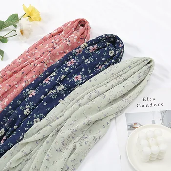 Нов Дизайнерски Шал, Модни Малка Шифоновая шал с флорални мехур, Пролетно-есенна наметало, Hijabs, Дамски Шалове, Забрадки