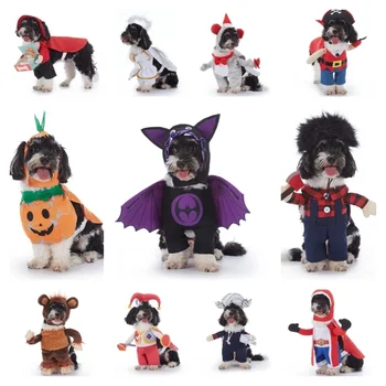 Нов костюм за домашни любимци за Хелоуин костюм за ролеви игри с бухалка, Забавен костюм на Куче-Ангел, костюм за ролеви игри с куче и котка