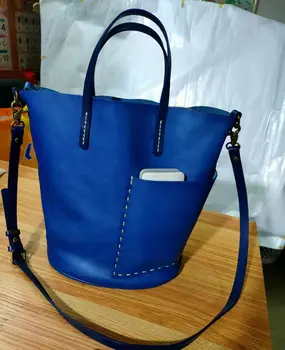 Нова дамска чанта от телешка кожа, дамски модерна чанта, ежедневни дамски голяма чанта за жени