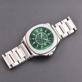 Нова мода Parnis 42 мм Зелен Циферблат Автоматичен Мъжки Часовник Сапфирен Кристал Механизъм Miyota 8215 Механичен Мъжки часовник reloj hombre