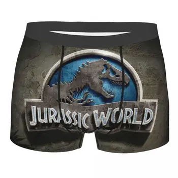 Обичай боксови шорти Jurassic Park Мъжки гащи Динозавър World бельо Модерни гащи