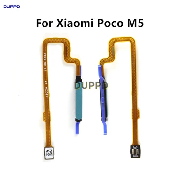 Оригиналът е за Xiaomi Poco M5 Сензор за пръстови отпечатъци Бутон Home Лента Гъвкав кабел, Резервни части за ремонт на