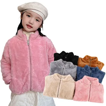 От 2 до 11 години, Зимно-есенен детски дрехи, hoody за момчета и момичета, палта, фланелен флисовые якета за момчета и момичета с цип, връхни дрехи за бебета