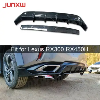 От въглеродни влакна Дифузьор За Задната Устна на Lexus RX300 RX450H 2016-2020 FRP Автомобилни Перки В Стил Акулите имат противоплъзгаща Плоча Защита на Бронята на Автомобила