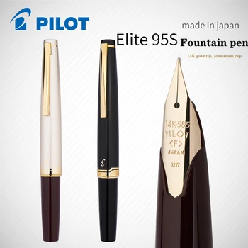 Перьевая дръжка Japan PILOT със златен връх 14К 95s Elite 95th Anniversary, джобен дизайн с гравиран, преносима златна дръжка от висок клас за канцеларски материали