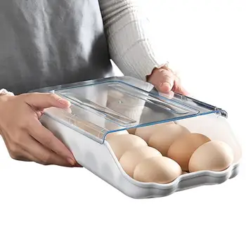 Пластмасов Кухненски кутия за съхранение, Хладилник, Кутия за съхранение, Органайзер за хладилник, Контейнер за яйца, Запечатани Прясно консервирани храни