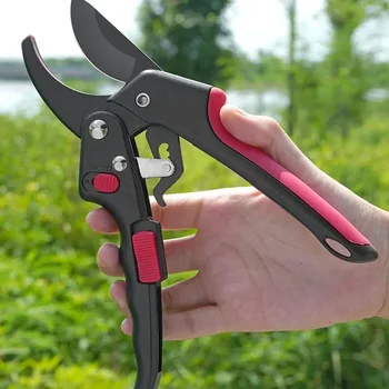 Подрязване Ножици С механизма на палеца Ножици за ненамеса градински клони Стоманени Ножици за градински растения Машинка за подстригване