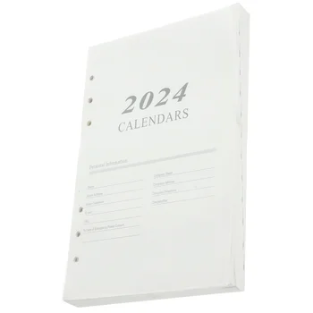 Попълване на английски Планер 2024 година, 2023 година Въвежда в Календара на хартия за попълване на Месечната scheduler формат А5