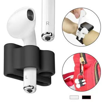 Преносим съвместим Силиконов калъф за слушалки, защита от загуба, държач за каишка за часовник, стойка за Apple AirPod 1/2