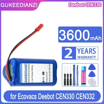 Преносимото батерия GUKEEDIANZI Deebot CEN330 (SM-3P) (JST) 3600 mah за Вакуум робот Ecovacs Deebot Deepoo CEN332 CEN330