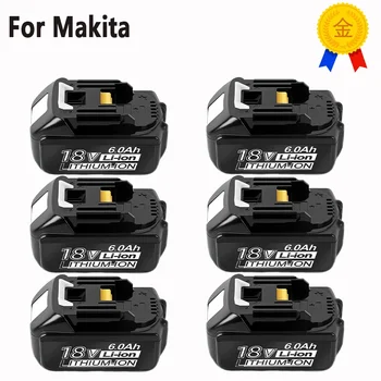 Преносимото батерия, литиево-йонна батерия, 18, 6000 ма батерия, която се презарежда За MAKITA BL1860B BL1880 BL1830 BL1850 BL1860B + Безплатна доставка