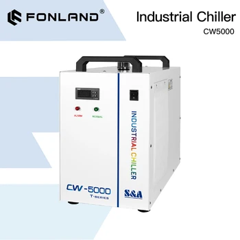 Промишлен Въздух-вода FONLAND S & A CW5000 за машина за лазерно гравиране на CO2 с охлаждане на лазерната тръба с мощност 80 w 100 W
