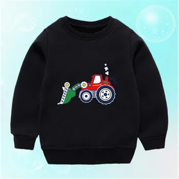 Пуловер на Baby Car 2023, Пролетно Детски Дрехи, Блузи с Модерен Принтом за Деца, Детски Пуловер с кръгло деколте, Връхни Дрехи за Момчета от 3 до 14 години