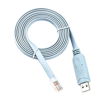 Пълен размер на кабел-адаптер за конзолата е с чип FTDI с дължина 1.8 м USB, RJ-45 на USB-RS232 Serial-RJ-45 CAT5