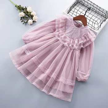 Рокли за момичета, пролет-есен 2024, детско празнична рокля на принцеса за деца, сватба Официалната дрехи, Детски костюм Лолита