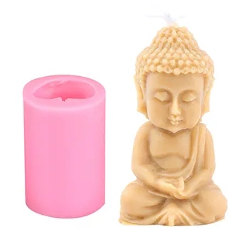Силиконова форма за свещ на Буда със Собствените си ръце, Медитативно Пеене Ароматна свещ Буда, Гипсови Орнаменти, Декоративни Сапуни, Торти за дома, занаяти