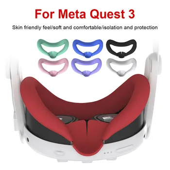 Силиконовата VR-Маска За Лице Lightproof VR Лицето Interface Sweatproof Mask Подмяна на Възглавници За Лице Meta Quest 3 Аксесоари