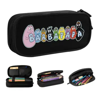 Сладки пеналы с азбука на семейството на Барбапапа за момичета и момчета, голяма чанта голям за моливи от анимационния сериал, ученически пособия